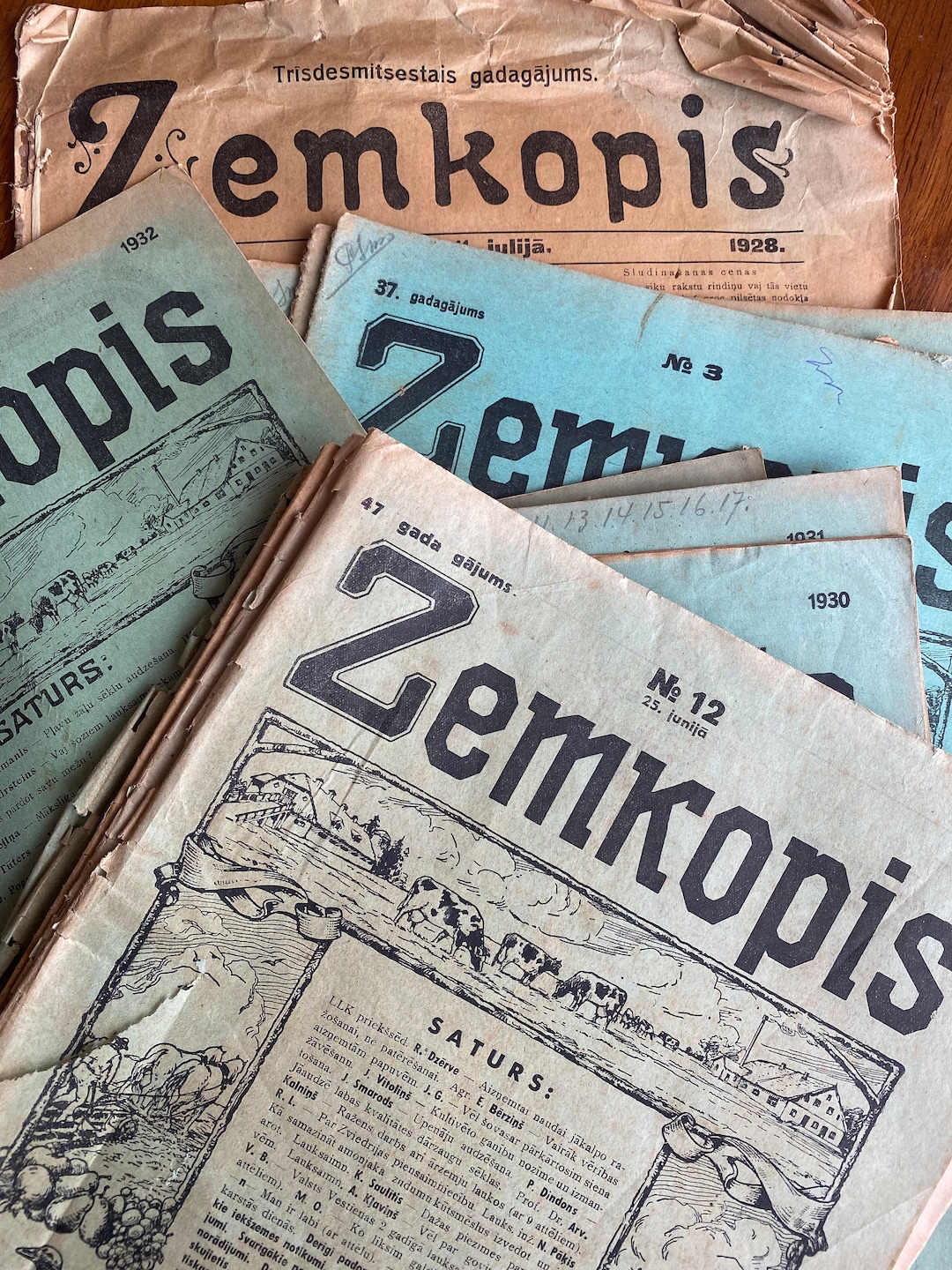 1920s 1930s Vintage Latvian Newspapers Magazines Avīze Latvijas ...