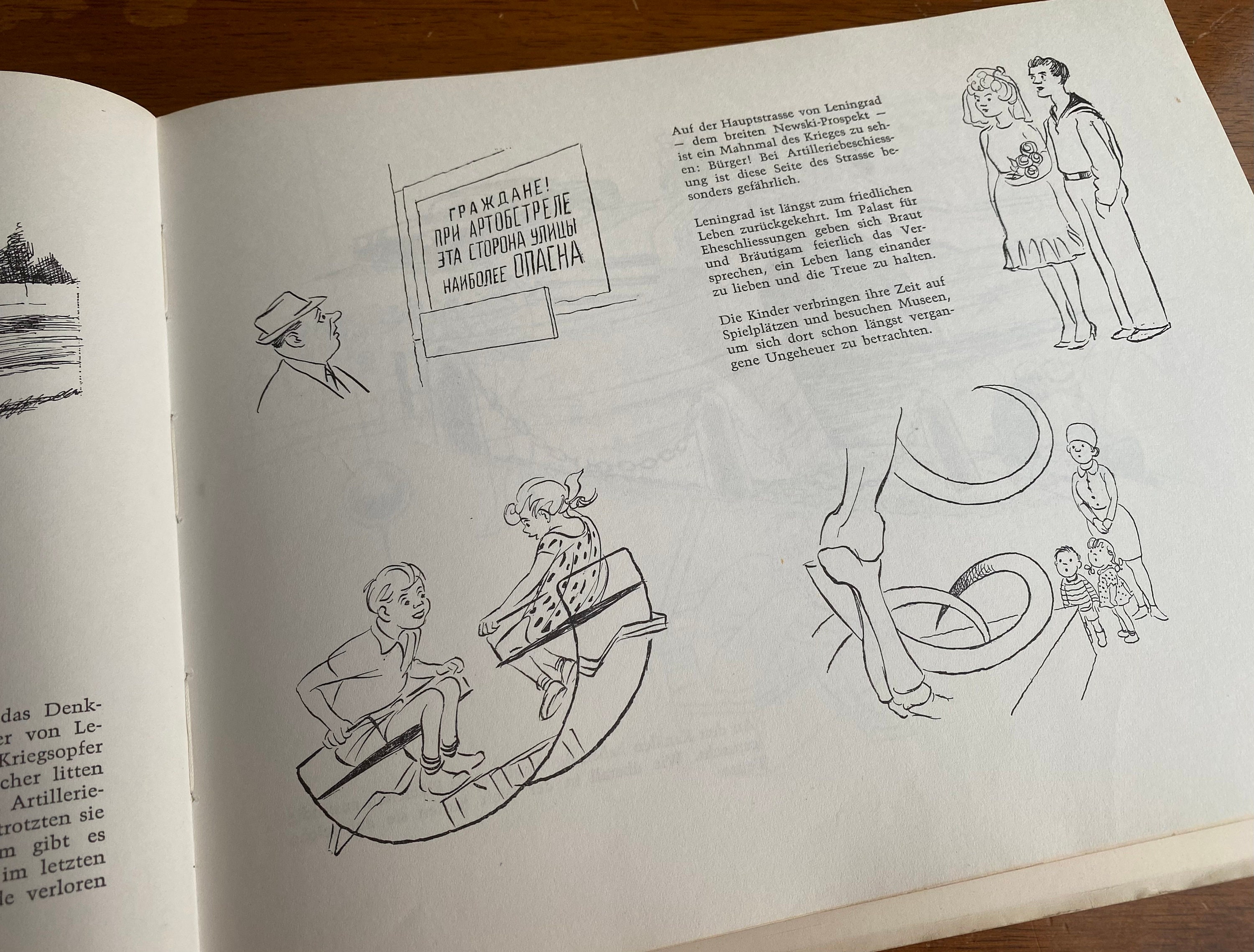 1968 Illustrated Vintage German Humor Satire in Der Sowjetunion
