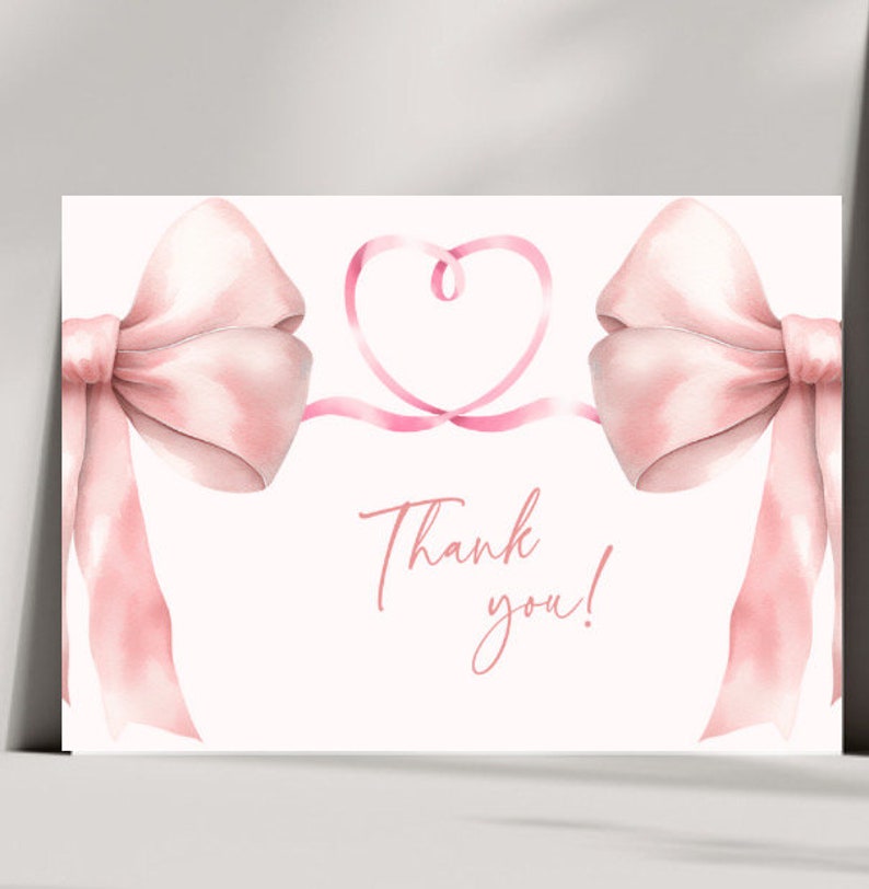 Coquette Bow Pink Graduation Invitation- Coquette Graduation- Class of 2024 Graduation Invite- Pink Bow Invitation Editable