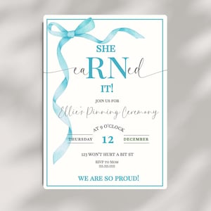 Nurse Pinning Ceremony Invitation RN Grad Party RN Graduation Announcement- Nursing Graduation- Class Of 2025- Invitation Template- Editable
