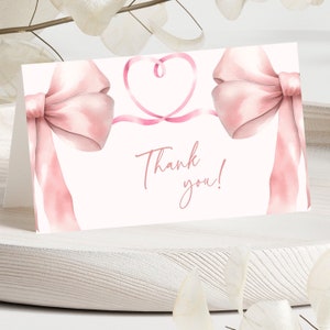 Coquette Bow Pink Graduation Invitation- Coquette Graduation- Class of 2024 Graduation Invite- Pink Bow Invitation Editable