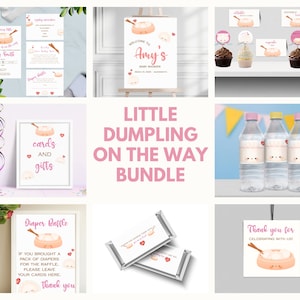 Bao Baby Shower Bundle Dumpling Decoration A Little Dumpling On The Way Dim Sum Shower Theme Baby Welcome Sign Instant Download- GN002
