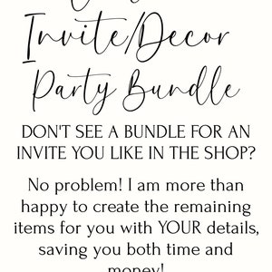 Create Your Own Invitation Bundle- Custom Party Bundle- Baby Shower Bundle- Bridal Shower Bundle- Birthday Bundle- Custom Invite Bundle