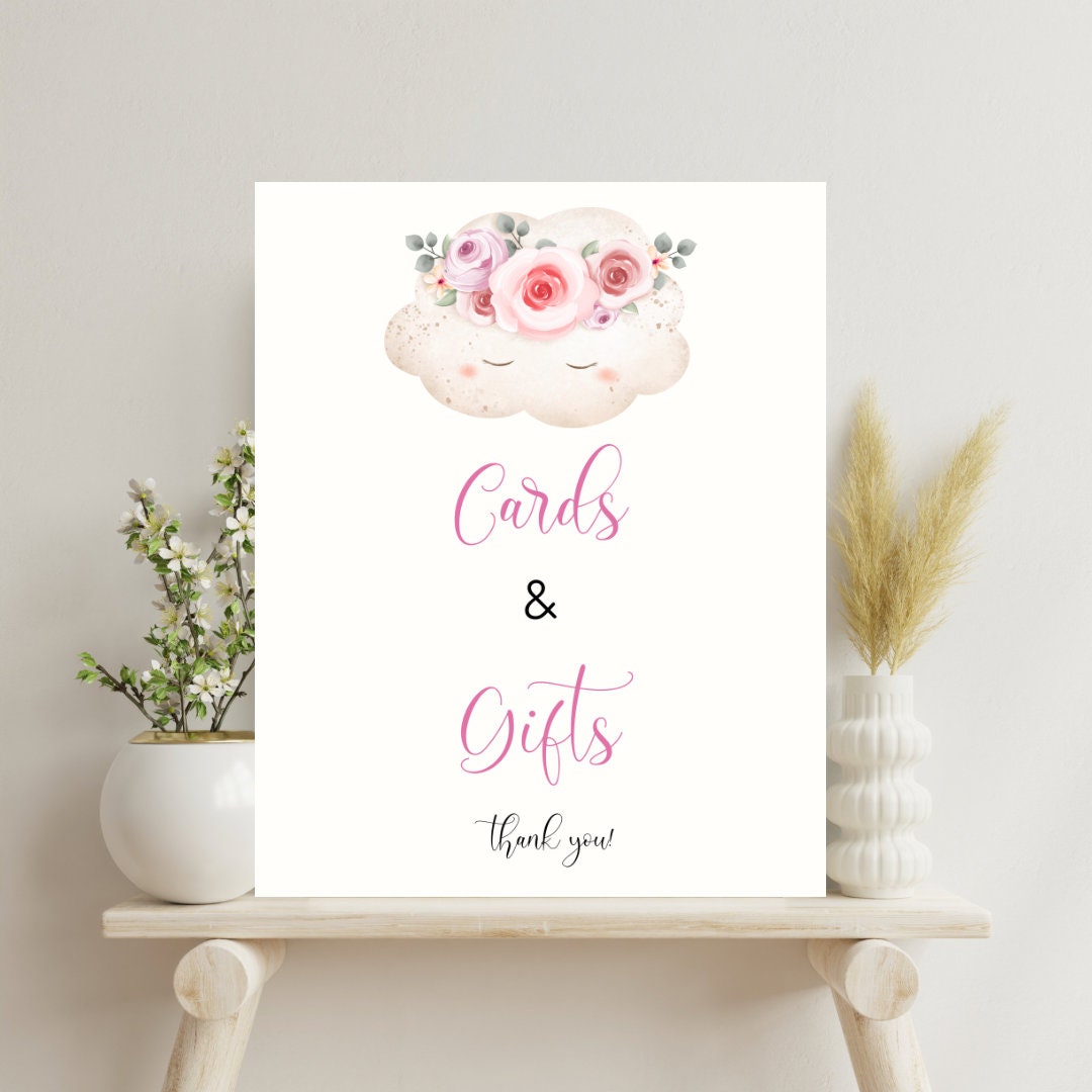 We're on Cloud 9 Cards and Gifts Sign Cloud Nine Baby Shower Decor ...