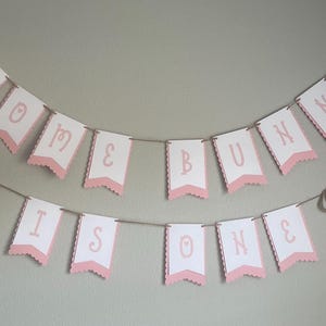 Some Bunny Is One 1st Birthday Banner Baby Bunny Party Decor Easter Birthday Custom 1st Birthday Party Decorations
