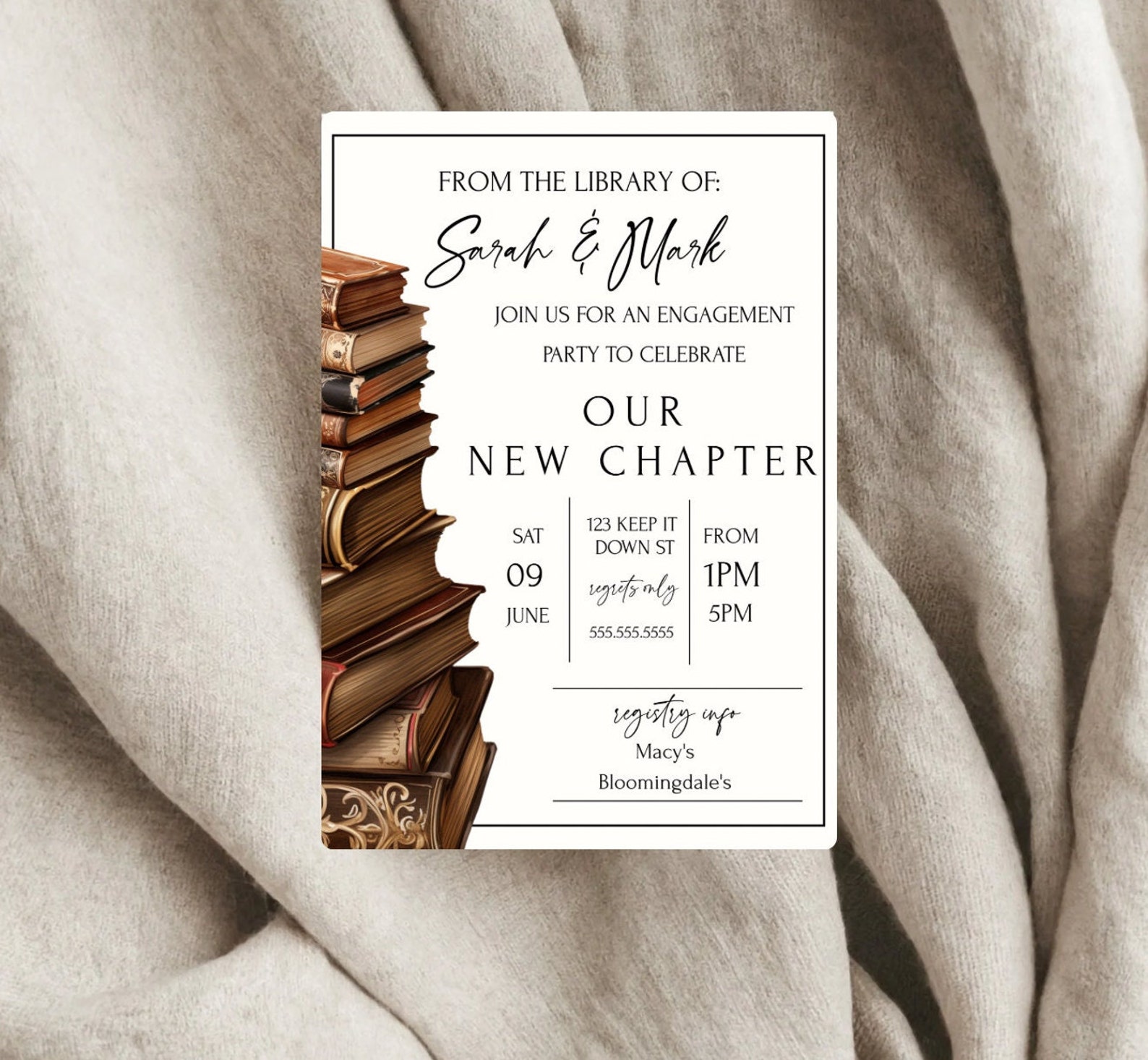 First Chapter Theme New Chapter Bridal Shower Invite A New Chapter Begins- Book Theme Co Ed ...