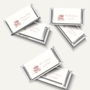 Fourever A Princess Candy Bar Chocolate Template Birthday Party Thank You Princess Favors- Pink Princess Party- Personalized Treats- GG16