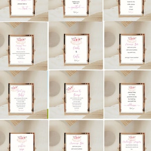 We&#39;re On Cloud 9 Baby Shower Sign Bundle Cloud Nine Baby Shower Decor- Diaper Raffle Game Sign, Custom Baby Shower Signage- CS001