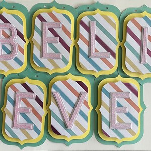 Whimsical Christmas Believe Bunting Holiday Mantle Decor Believe Banner Fireplace Decoration Festive Home Decor Holiday Decorations