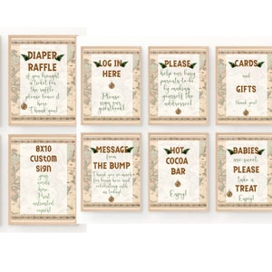 Camping Baby Shower Sign Bundle- Camping Bundle- Camping Theme Shower Decor- Instant Download- Editable Signs For Your Baby Shower- CS4