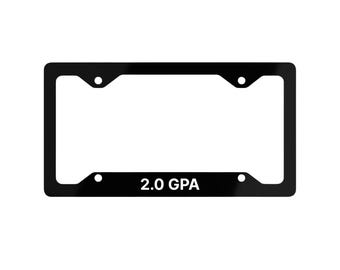 Customizable Metal License Plate Frame for Car Enthusiasts, Custom Auto Accessories, Gift for Graduates, Trendy Car Decor, GPA Frame