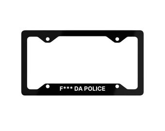 F The Police License Plate Frame, Metal License Plate Frame, Car Accessory, Funny Car Decor