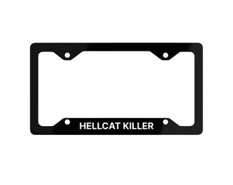 Hellcat Killer License Plate, Metal License Plate Frame, Custom Car Accessories, Car Modifications, Custom License Plate