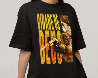 CITY OF GOD Retro T-shirt Cidade de Deus Alexandre Rodrigues , Alice Braga Vintage , Douglas Silva Homage , Alexandre Rodrigues Fans Gift