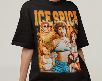 Ice Spice Shirt, Vintage Rap Tee Ice Spice, Hip Hop Graphic Print T-Shirt, Merch T Shirt Ice Spice Munch, Gift for him her Tee Shirt