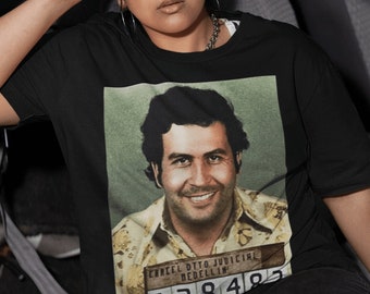 Escobar Mugshot Retro Pablo Escobar Bootleg Vintage Colombia Medellin Y2K Tee, Plata o Plomo Gift for Her Him T-shirt