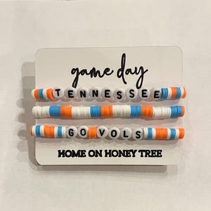 Tennessee Vols Clay Bead Bracelet