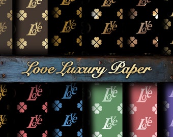 Luxury LoVe Digital Paper Set of luxury seamless patterns artwork 16 seamless 12x12 Bookcovers Scrapbooking Collage and More -Commercial use