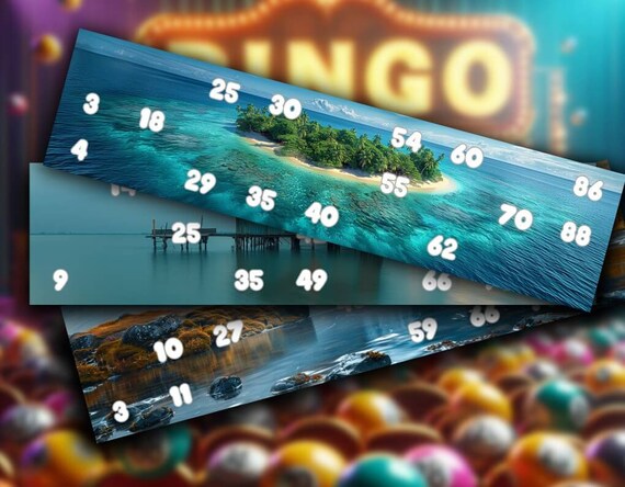 Scenic Travel Bingo Cards: 50 Printable Cards (Commercial Use)