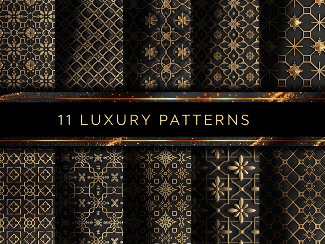 Expensive Looking Pattern Golden Luxury Patterns: Seamless Digital Paper Set (A3, 300 DPI) - Etsy