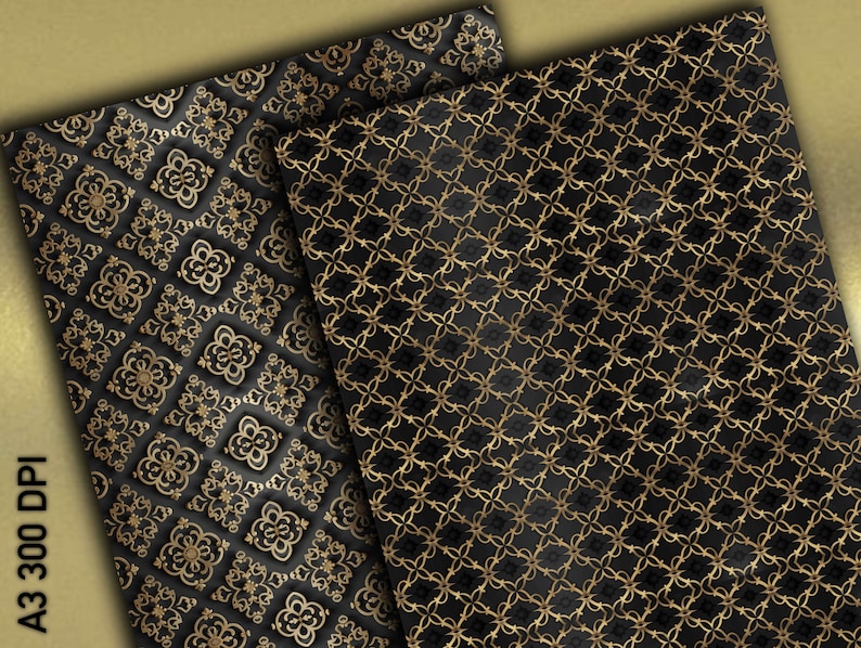 Extremely posh Digital paper, gold and black luxury digital paper