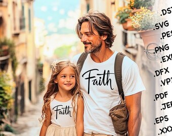 Faith Cross T-Shirt Design: Cricut, Silhouette, Sublimation (SVG, PNG, PDF)