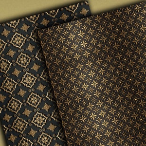 Extremely posh Digital paper, gold and black luxury digital paper