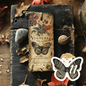 11 druckbare Lesezeichen - fiktive Schmetterlinge und Blumen Sofortiger Download für einen skurrilen Touch auf Ihrer literarischen Reise. Kommerzielle Nutzung