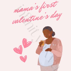 La première carte de maman pour la Saint-Valentin : un souvenir spécial pour les nouvelles mamans | Carte de Saint-Valentin douce et simple | Téléchargement numérique imprimable