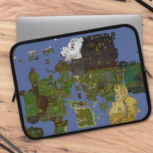 Runescape Kartenhülle für iPad, Mac oder Laptop, Osrs Map Hülle, Geschenk für Gamer, Laptophülle, iPad Hülle, Mac Hülle