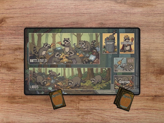 MTG用トラッシュパンダプレイマット - 面白いMTGプレイマット、ゾーン