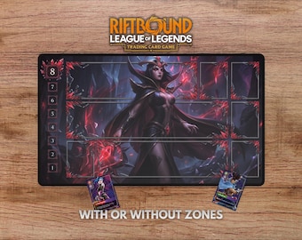 Leblanc RiftBound Playmat - With Themed Zones, LeBlanc Playmat With Zones, Riftbound Playmat, TCG Playmat, Lol Playmat
