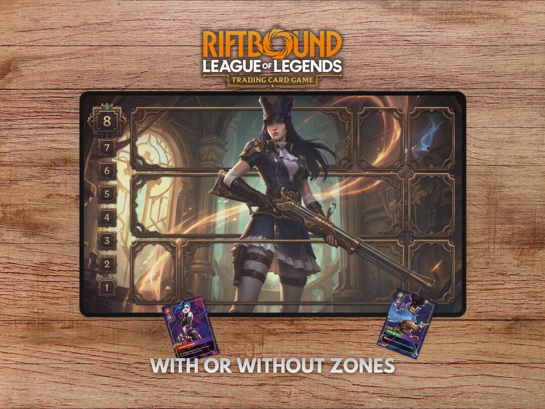 Caitlyn Riftbound Playmat - With Themed Zones, Caitlyn Playmat for ...