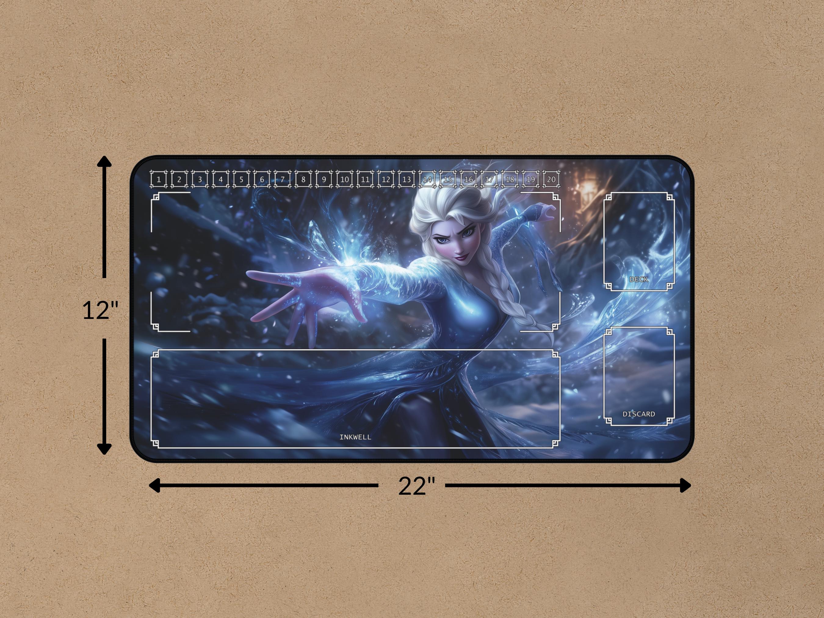 Playmat Lorcana TCG - Elsa From Frozen Inspired Lorcana Playmat ...