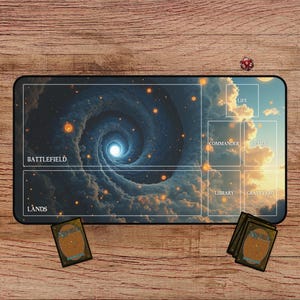 Cloud Portal Playmat for MTG, TCG & Fantasy Fans - Fantasy Playmat, Playmat with zones, MTG Playmat