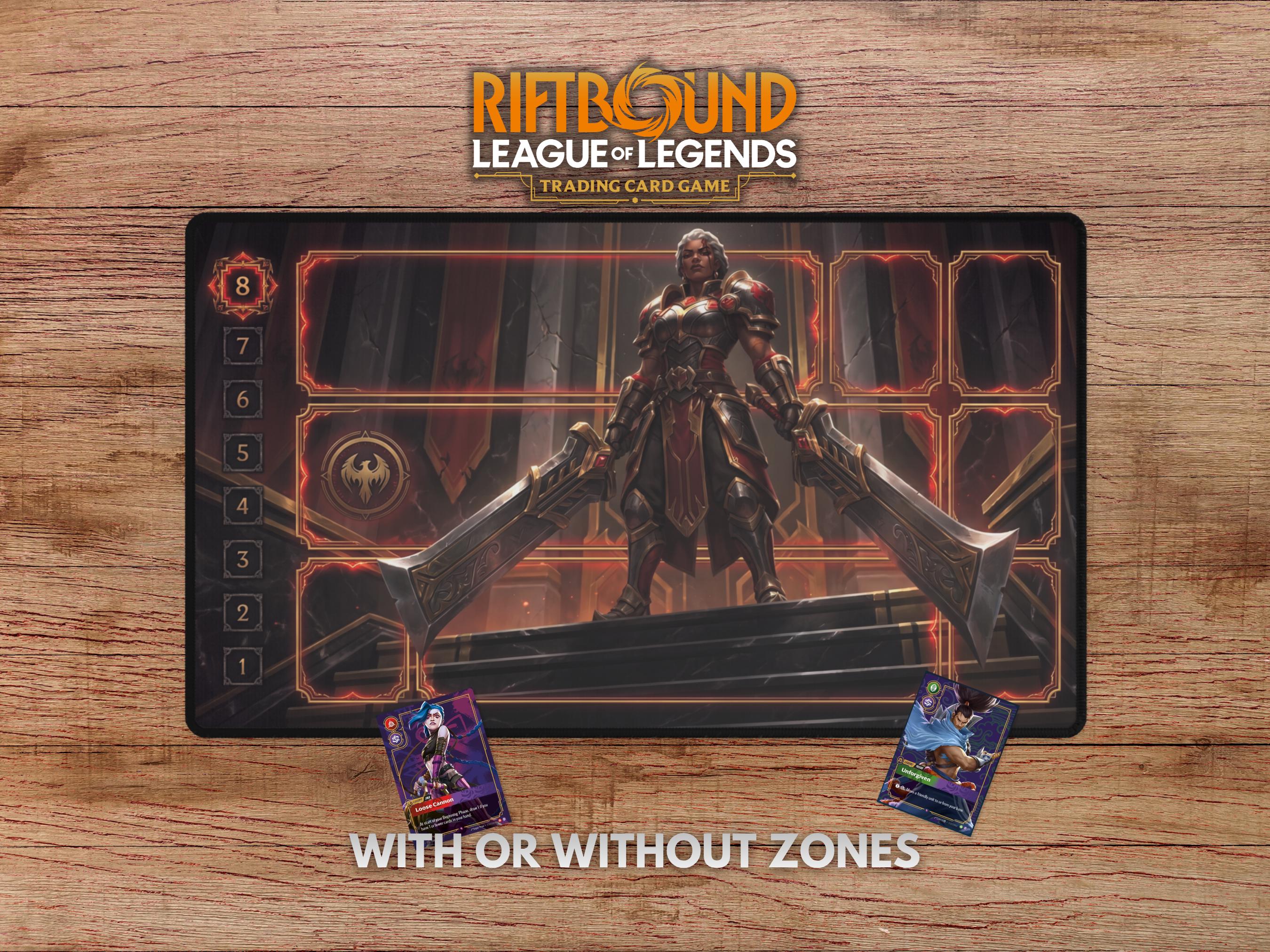 Ambessa Riftbound Playmat - With Themed Zones, Ambessa Playmat for ...