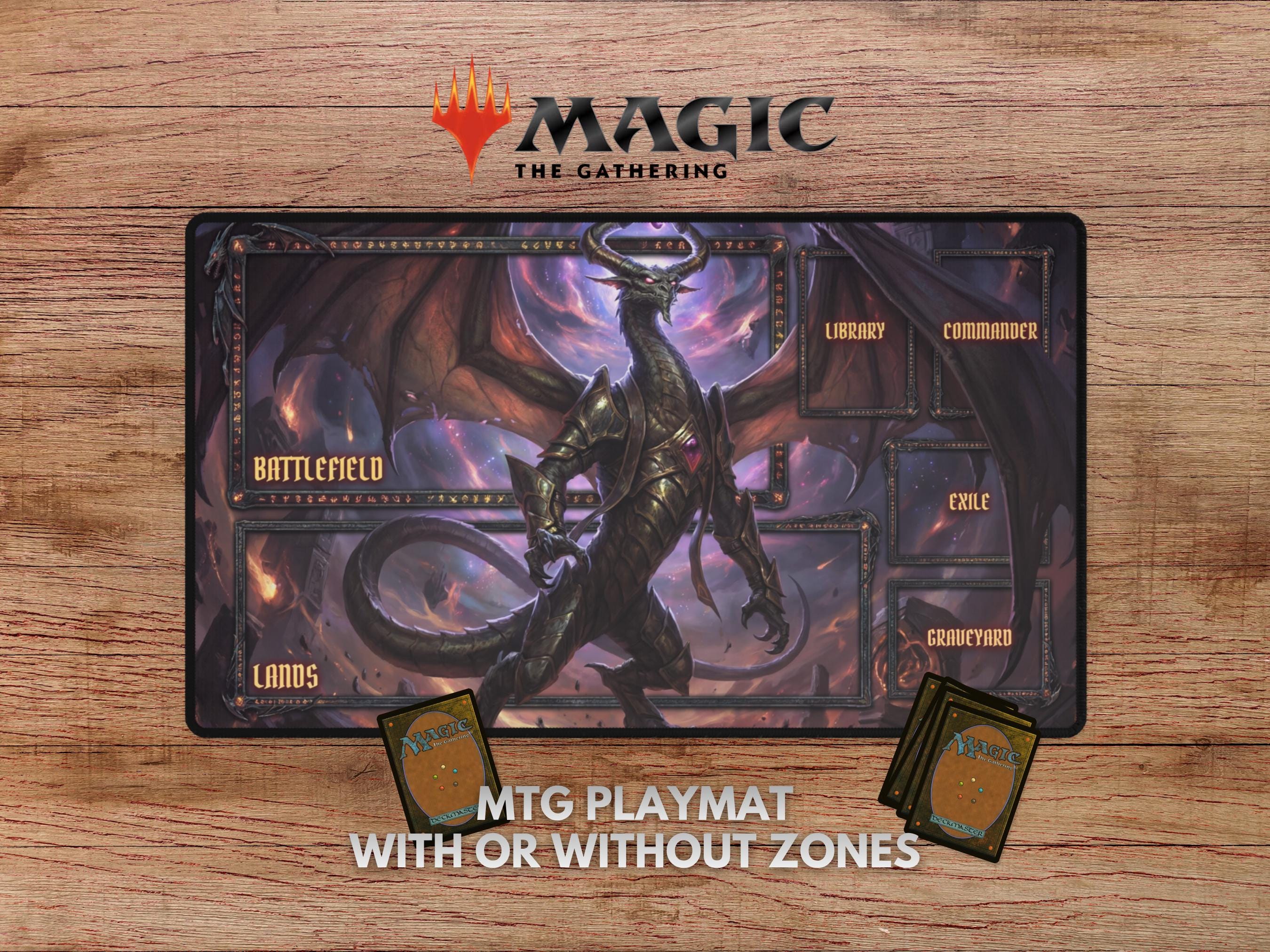 Nicol Bolas MTG Playmat With Zones, Nicol Bolas Playmat, Dragon