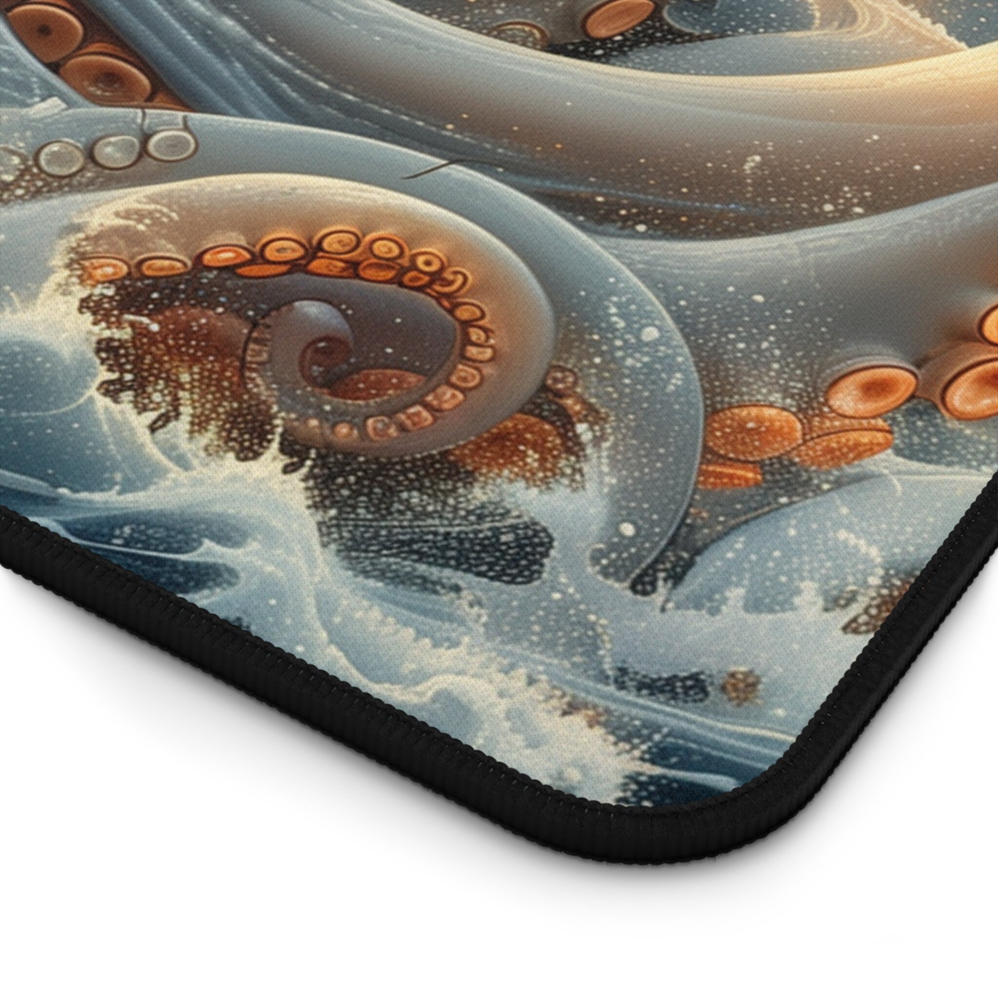 Octopus Padding White Octopus Desk Mat, Octopi Moon Mousepad, Octopus Mouse Pad, Gaming ...