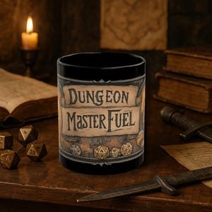 Dungeon Master Mug, DnD Mug, Mug DnD, DnD Mug Stat, DnD Coffee Mug, Dungeon Master Fuel, D&D Players, DnD Group Gift