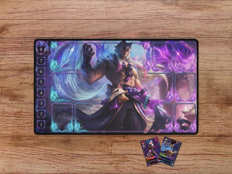 Sett Spirit Blossom Playmat - With Themed Zones, Sett Riftbound Playmat ...