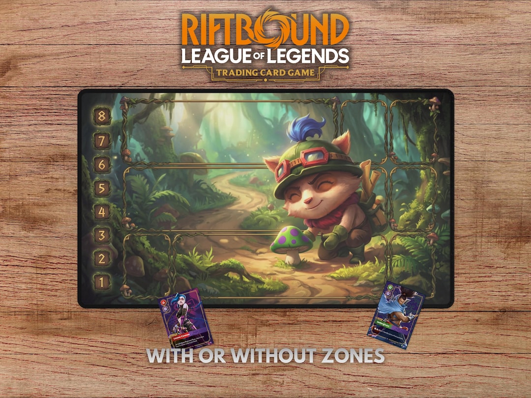 Cheeky Teemo Riftbound Playmat - Riftbound Trading Card Game - Stitched ...