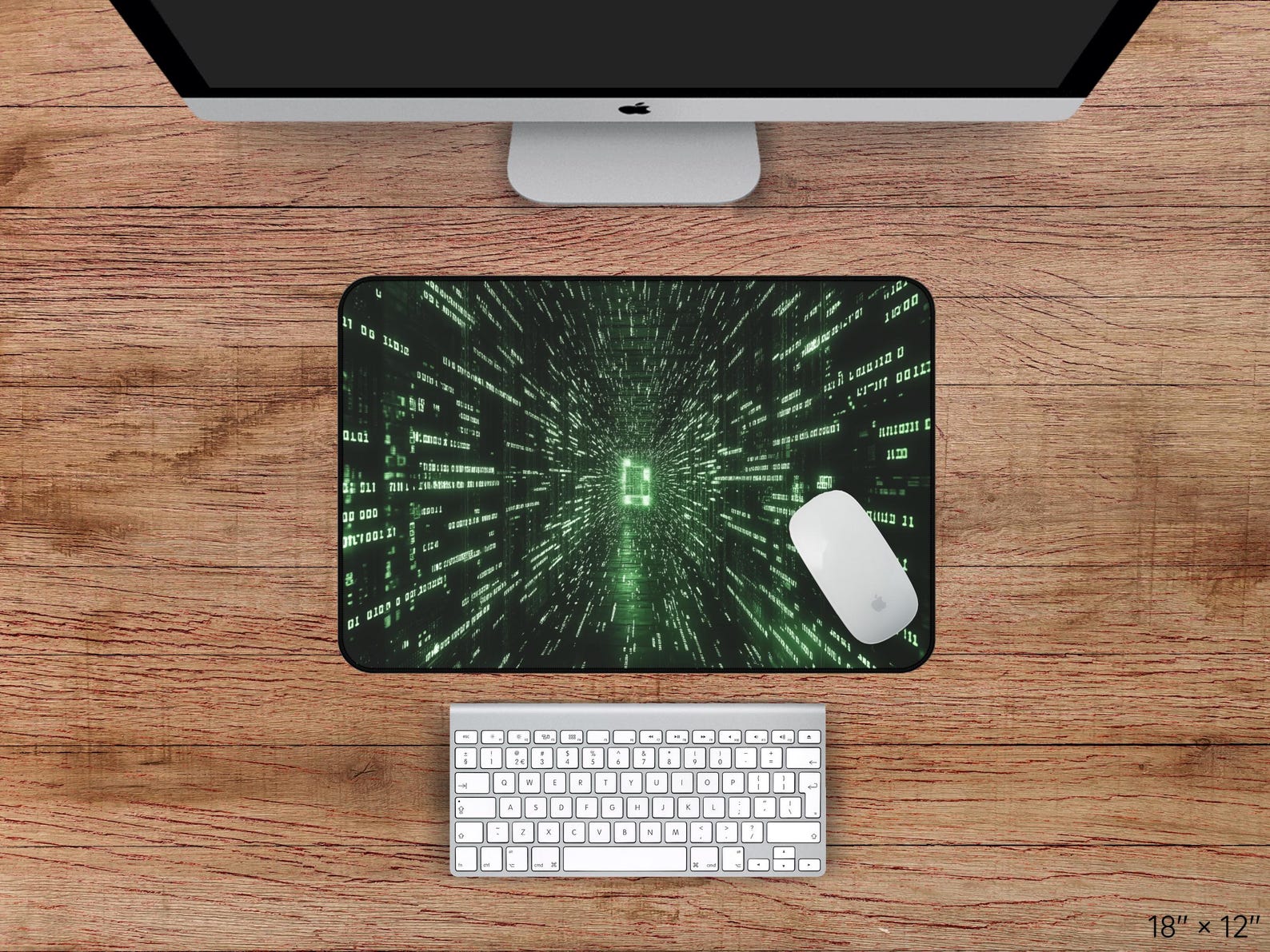 Green Matrix Desk Mat, Matrix Code Desk Mat, Programmer Gift ...