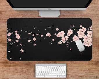 Kirschblüte Schreibtischmatte, Japanische Schreibtischmatte, Sakura Schreibtischmatte, Kirschblüte Mousepad, Japanische Mousepad, Rosa Kirschblüte