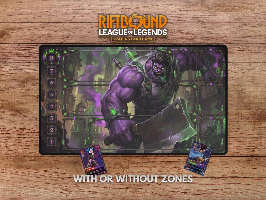 Dr Mundo Riftbound Playmat - With Themed Zones, Dr. Mundo Playmat With ...