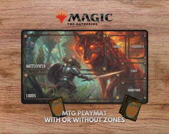 Tappetino da gioco Bloomburrow con zone o solo grafica, tappetino da gioco MTG, tappetino da gioco TCG, grazioso tappetino da gioco Bloomburrow