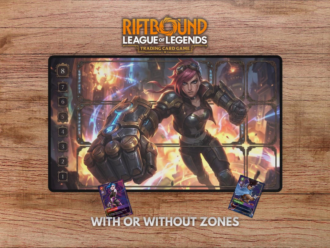 Vi Riftbound Playmat - With Themed Zones, Vi Playmat for Riftbound ...