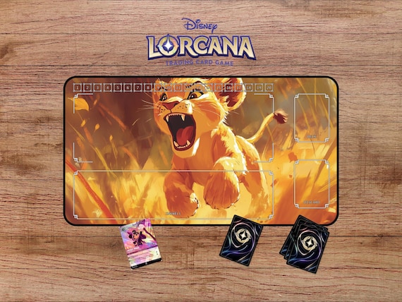 Disney Lorcana シンバ プレイマット Charging Simba Lorcana Playmat - TCG Lorcana Playmat, the Lion