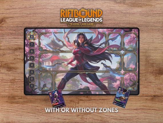 Irelia Riftbound Playmat - With Themed Zones, Irelia Playmat With