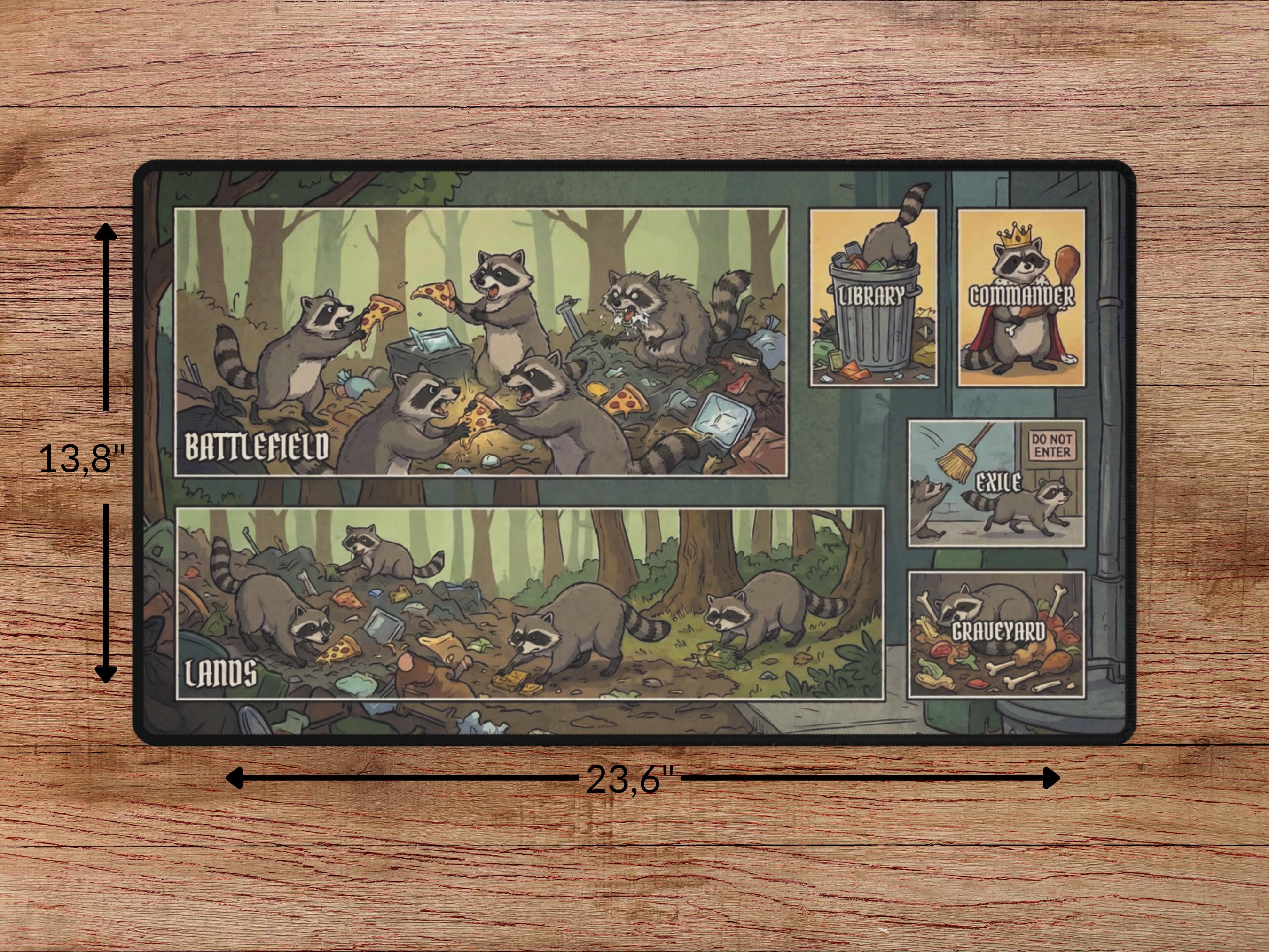 Trash Panda Playmat for MTG - Funny MTG Playmat, Playmat With