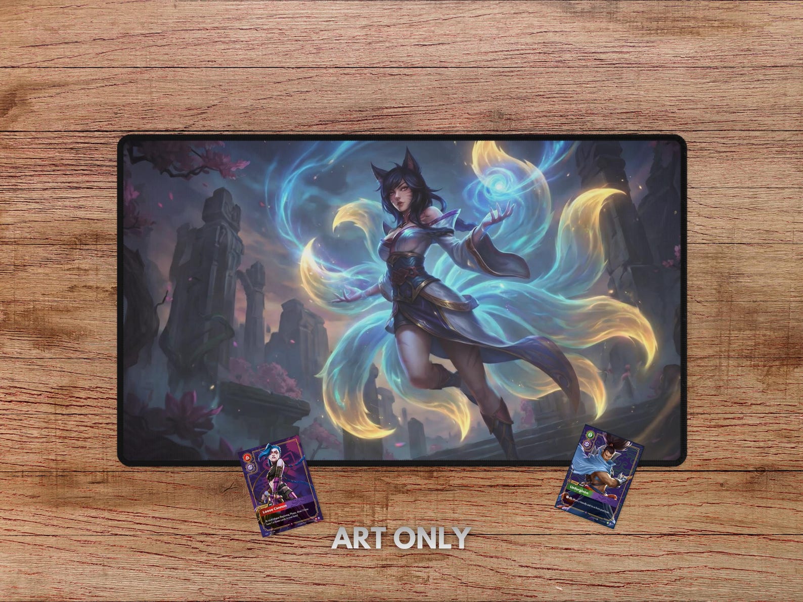 Ahri Riftbound Playmat - Riftbound Trading Card Game - Stitched Edges ...